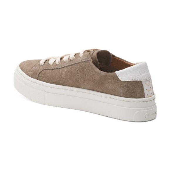 NEW SOLUDOS Suede Ibiza Platform Sneakers in Sage Green for women 7253m7 - Picture 3 of 8